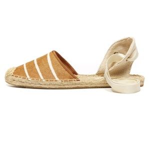 NWOT Soludos Nyala Calf Hair Espadrille Tan Sandal